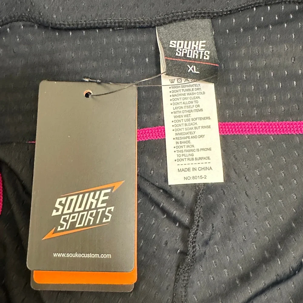 Souke Sports Cycling Shorts Womens XL Black Rose New Padded Bike Shorts - Picture 2 of 9
